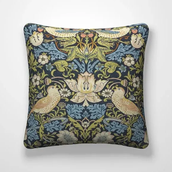 Strawberry Thief Cushion Cover - Midnight, Cotton