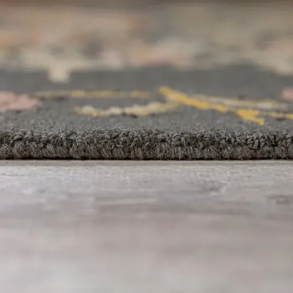 Strawberry Thief Wool Rug - Clay, Handcrafted