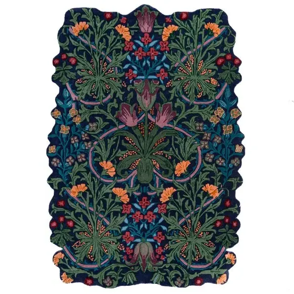 Woodland Weeds Rug Hand-Carved - Dewberry, Wool