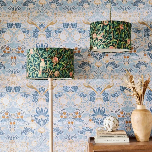 Bird Pomegranate Lamp Shade - Multicolor, Fabric