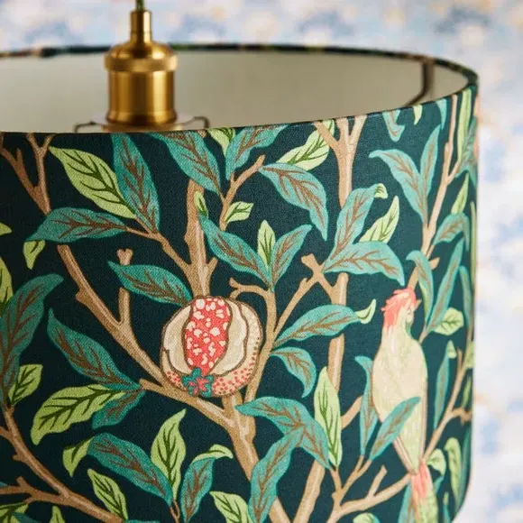Bird Pomegranate Lamp Shade - Multicolor, Fabric