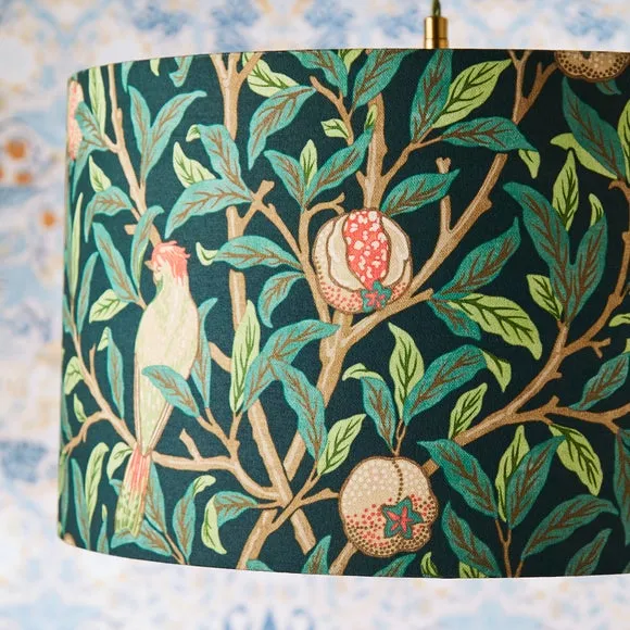 Bird Pomegranate Lamp Shade - Multicolor, Fabric