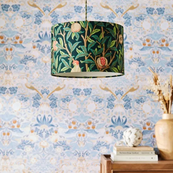Bird Pomegranate Lamp Shade - Multicolor, Fabric image