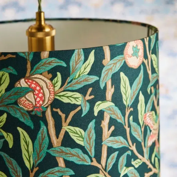 Bird Pomegranate Lamp Shade - Multicolor, Fabric
