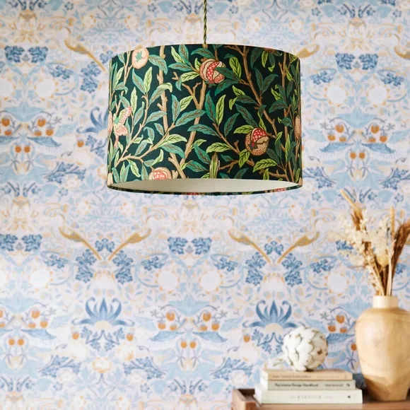 Bird Pomegranate Lamp Shade - Multicolor, Fabric
