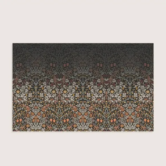 Blackthorn Floral Wall Mural - Charcoal