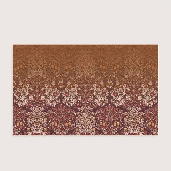 Blackthorn Floral Wall Mural - Red