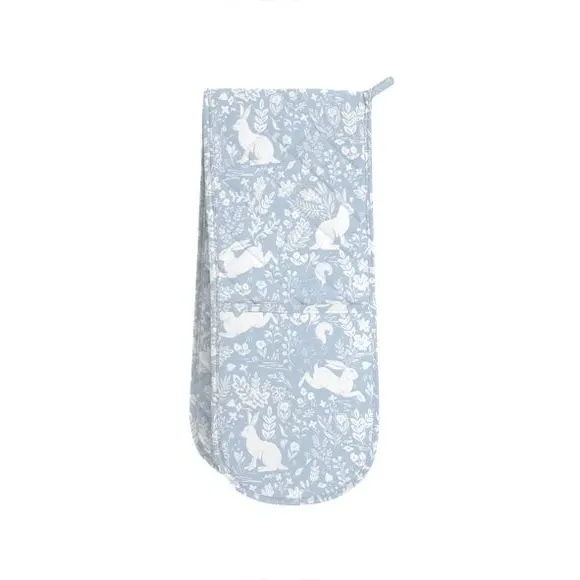 Double Oven Glove with Hanging Loop - Blue image
