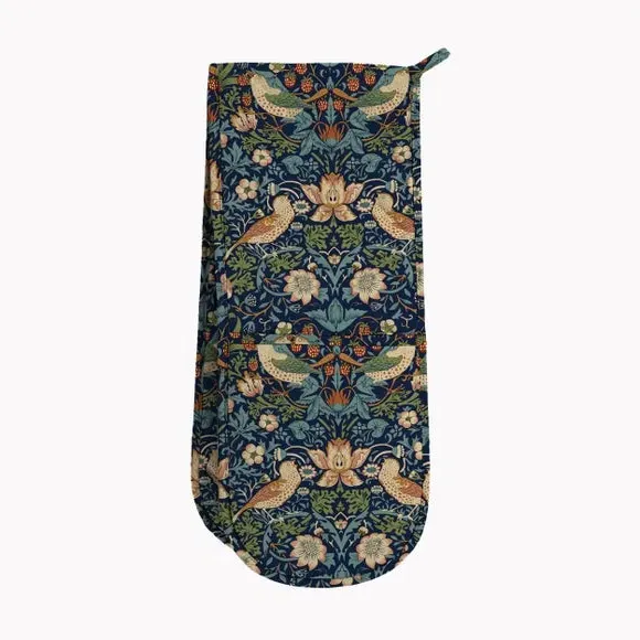 Double Oven Glove with Hanging Loop - Navy
