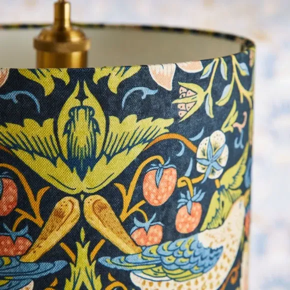 Drum Lamp Shade with Brass Gimbals - Multicolor