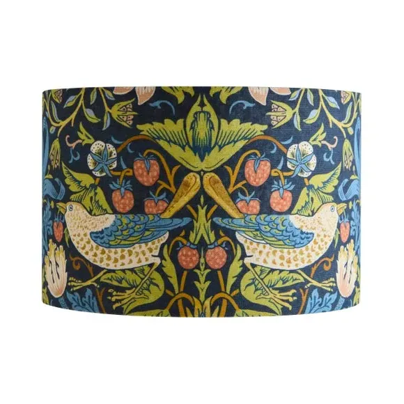 Drum Lamp Shade with Brass Gimbals - Multicolor