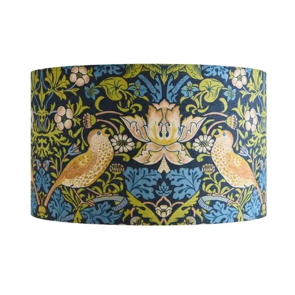 Drum Lamp Shade with Brass Gimbals - Multicolor