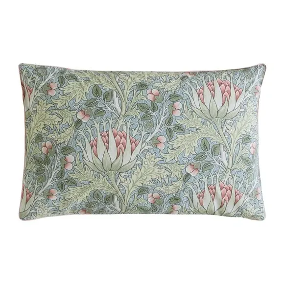 Duvet Cover Set with Artichoke Print - Sage, Cotton