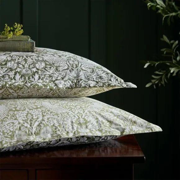 Duvet Cover Set with Pillowcase - Olive, Cotton