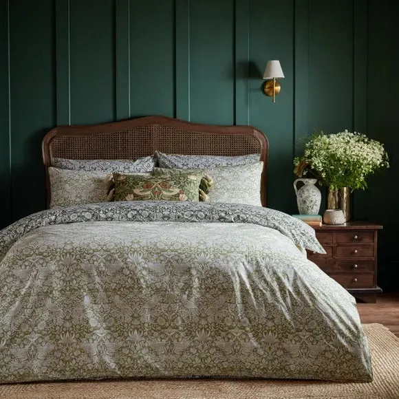 Duvet Cover Set with Pillowcase - Olive, Cotton