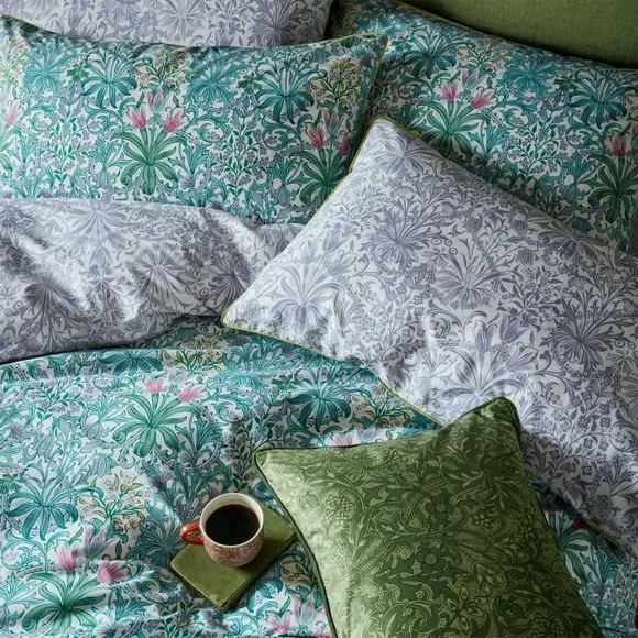Duvet Cover Set with Pillowcase - Teal, Cotton