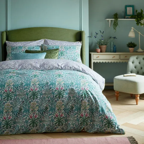 Duvet Cover Set with Pillowcase - Teal, Cotton image