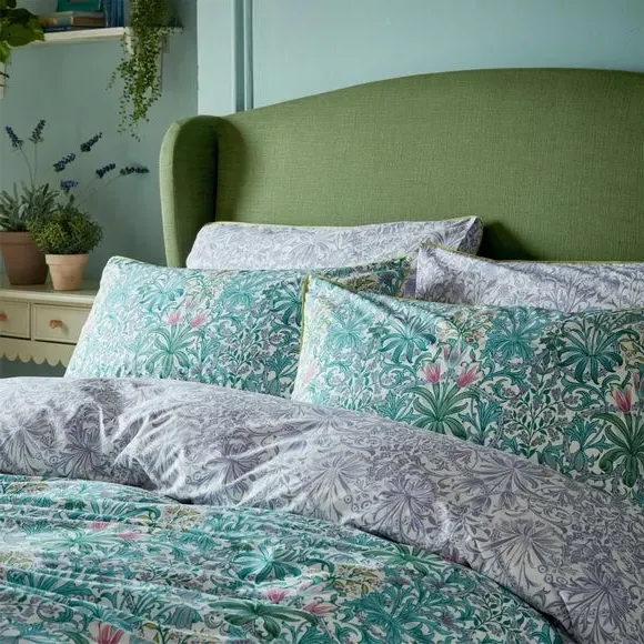 Duvet Cover Set with Pillowcase - Teal, Cotton