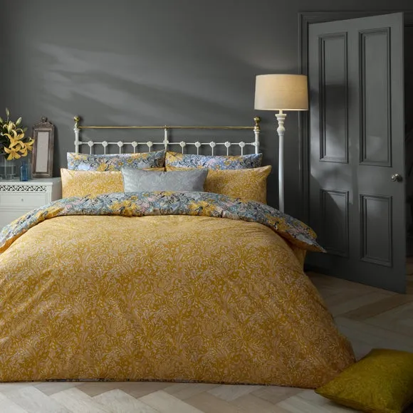 Duvet Cover Set with Pillowcase - Yellow, Cotton