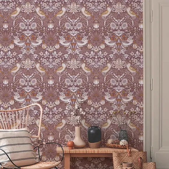 Floral Wallpaper Paste-the-Wall - Damson image