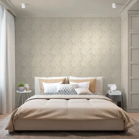 Marigold Floral Wallpaper - Fawn, Paper