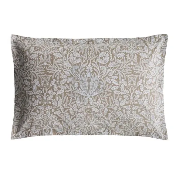 Oxford Pillowcase with Button Fastening - Blue, Cotton