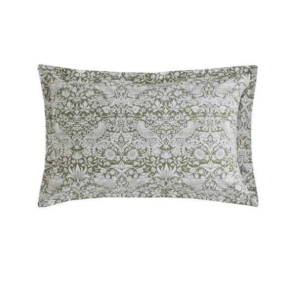 Oxford Pillowcase with Button Fastening - Olive image