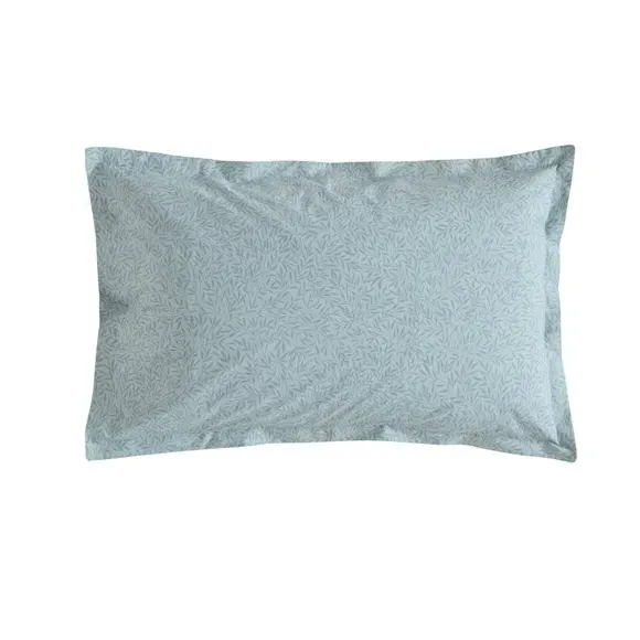 Oxford Pillowcase with Button Fastening - Sage, Cotton