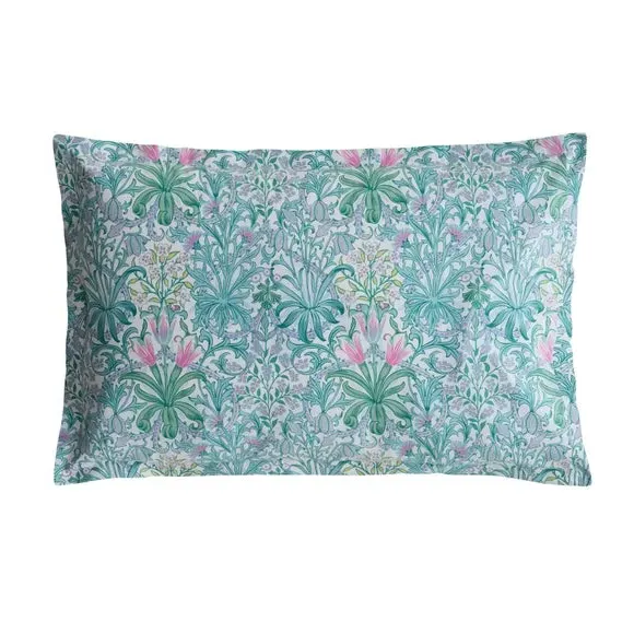 Oxford Pillowcase with Button Fastening - Teal, Cotton image