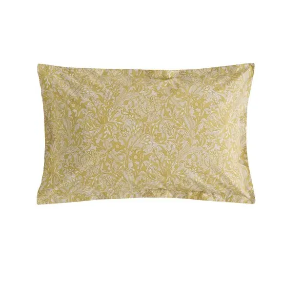 Oxford Pillowcase with Button Fastening - Yellow