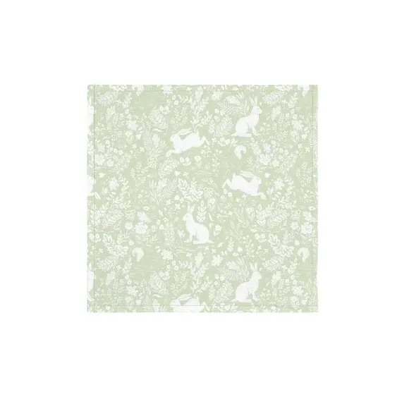 Pack of 4 Napkins Forest Life Design - Green