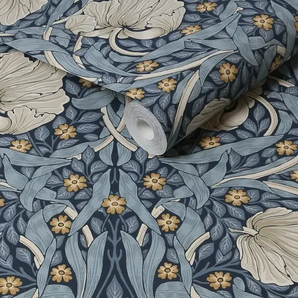 Pimpernel Floral Wallpaper - Blue