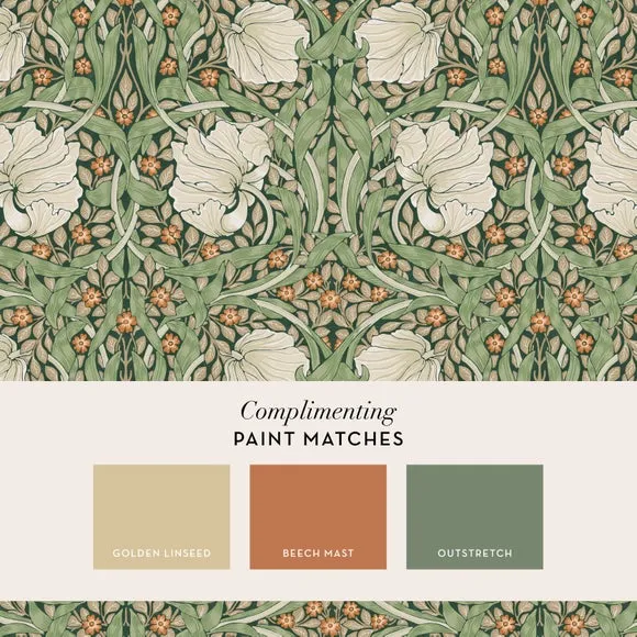 Pimpernel Floral Wallpaper - Green