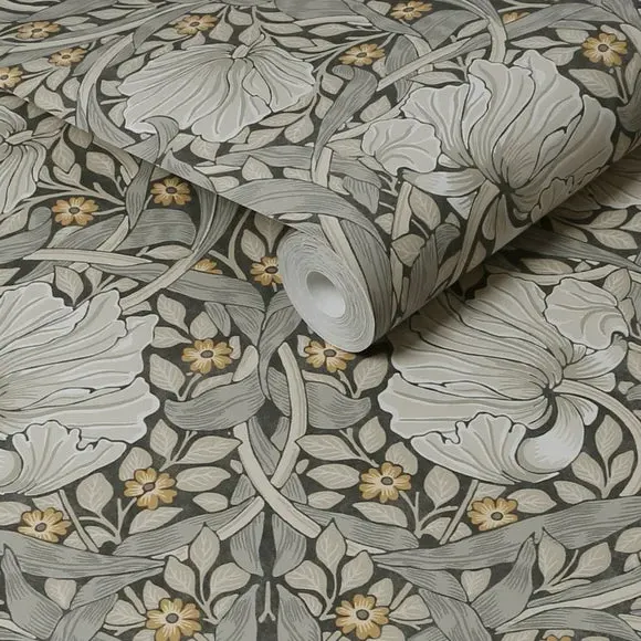 Pimpernel Floral Wallpaper - Grey