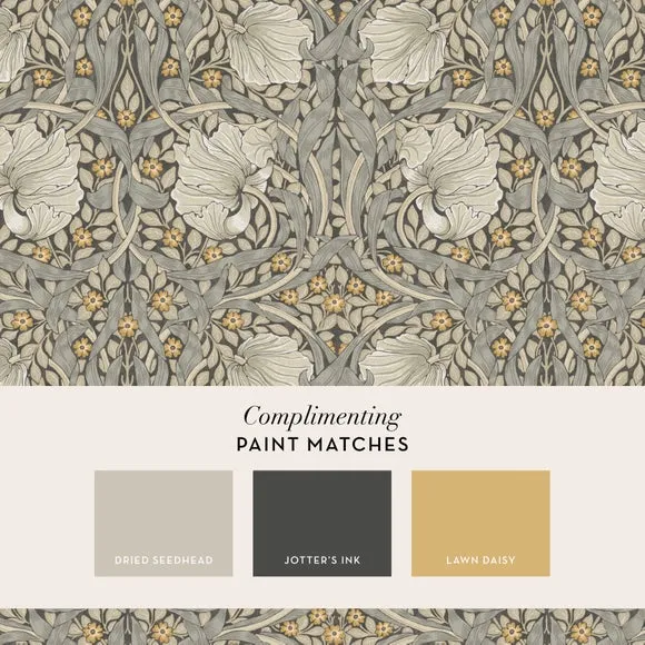 Pimpernel Floral Wallpaper - Grey