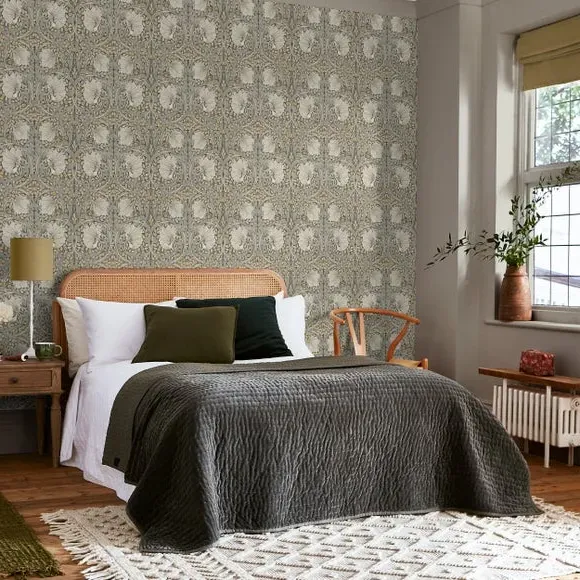 Pimpernel Floral Wallpaper - Grey