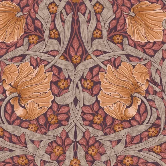 Pimpernel Floral Wallpaper - Plum
