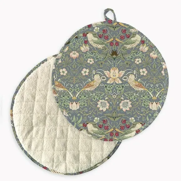 Range Cooker Pad with Floral Design - Blue