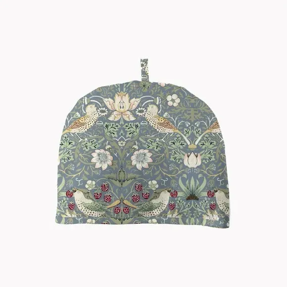 Standard Tea Cosy with Floral Design - Blue image