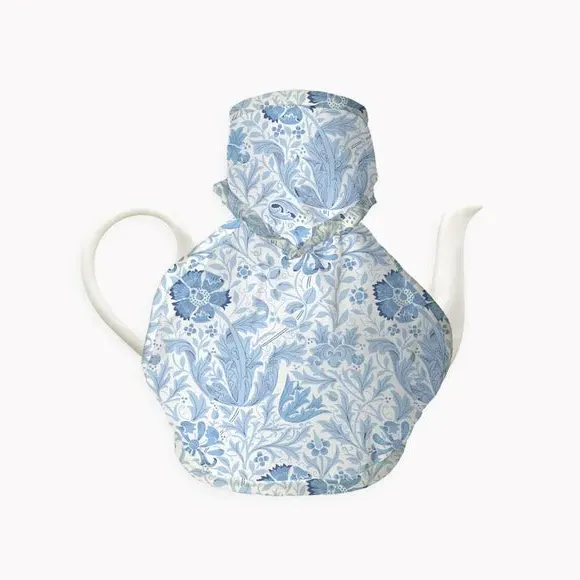 Tea Cosy with Floral Design - Blue image