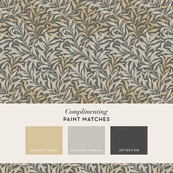 Willow Bough Botanical Wallpaper - Charcoal