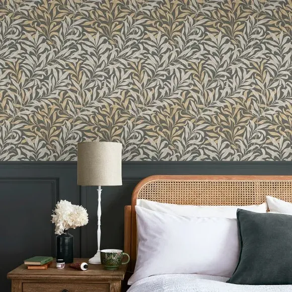 Willow Bough Botanical Wallpaper - Charcoal image