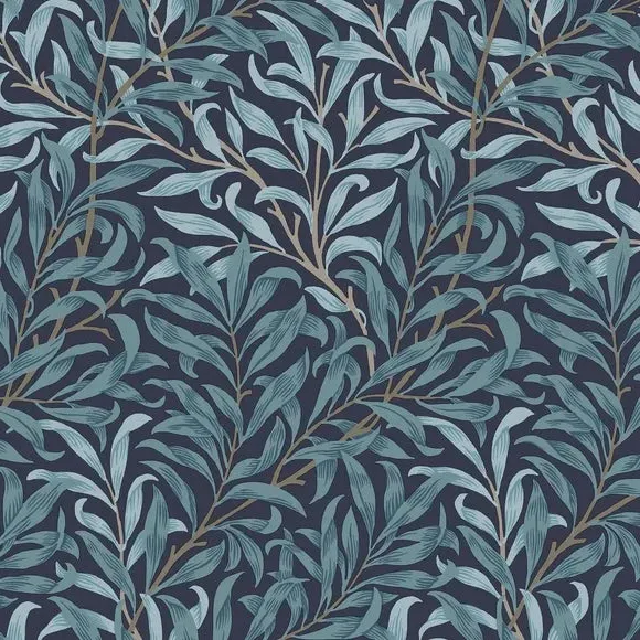 Willow Bough Botanical Wallpaper - Deep Blue