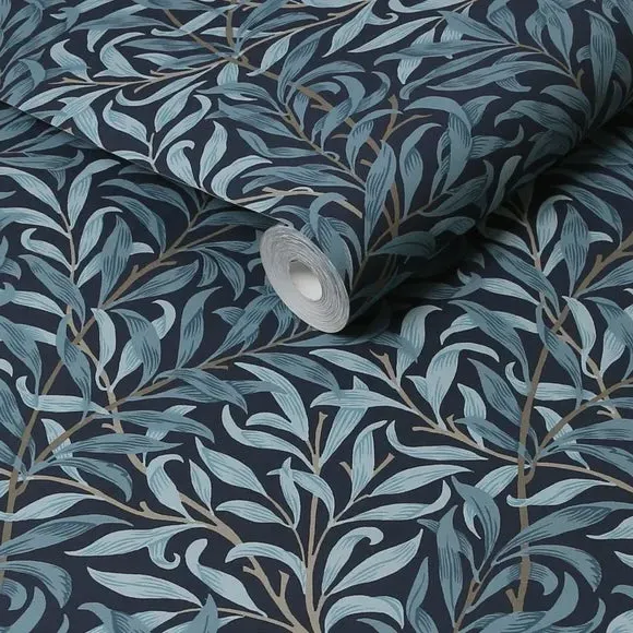Willow Bough Botanical Wallpaper - Deep Blue