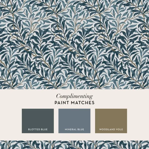 Willow Bough Botanical Wallpaper - Light Blue