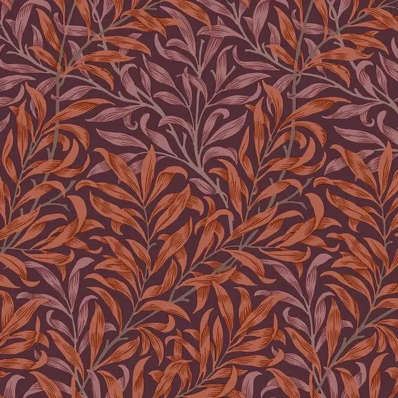 Willow Bough Botanical Wallpaper - Plum