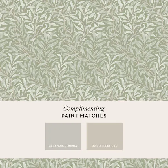 Willow Bough Botanical Wallpaper - Sage