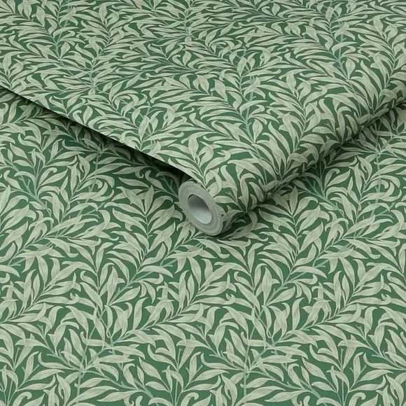 Willow Bough Ditsy Wallpaper - Woodland Green