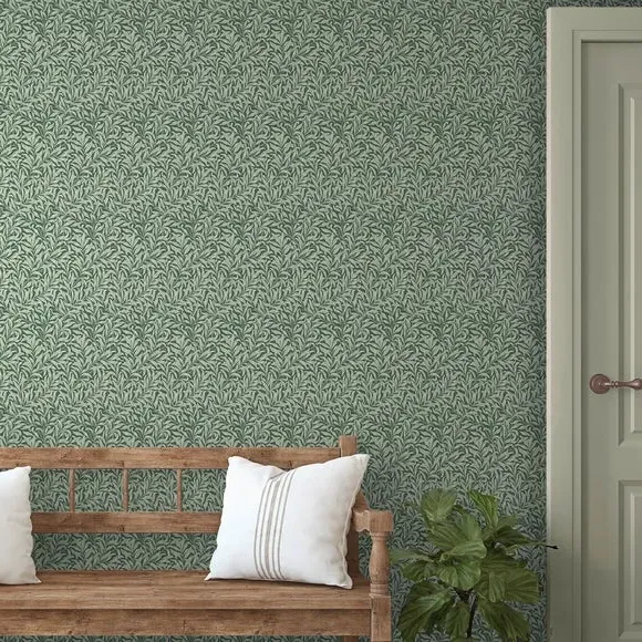Willow Bough Ditsy Wallpaper - Woodland Green