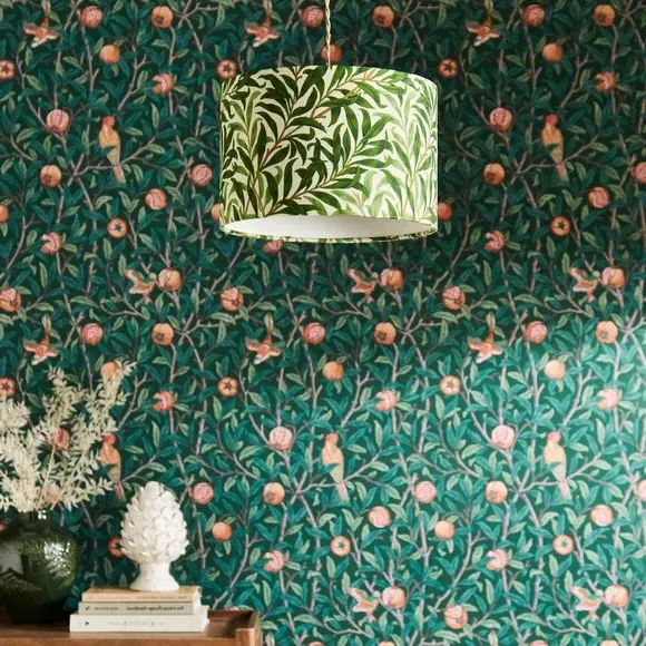 Willow Bough Lamp Shade - Multicolor, Fabric image